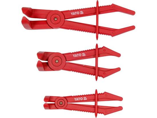 Bộ 3 kìm nhựa mỏ cong kẹp ống mềm Yato YT-08403 - Ba Lan