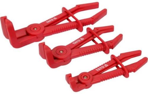 Bộ 3 kìm nhựa mỏ cong kẹp ống mềm Yato YT-08403 - Ba Lan