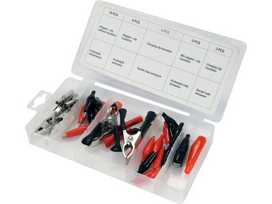 Hộp 28 đầu kẹp cá sấu Yato YT-06870 - Ba Lan