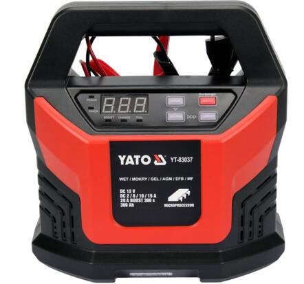 Máy nạp ắc quy hiển thị điện tử 12V 20A 300Ah Yato YT-83037 - Ba Lan