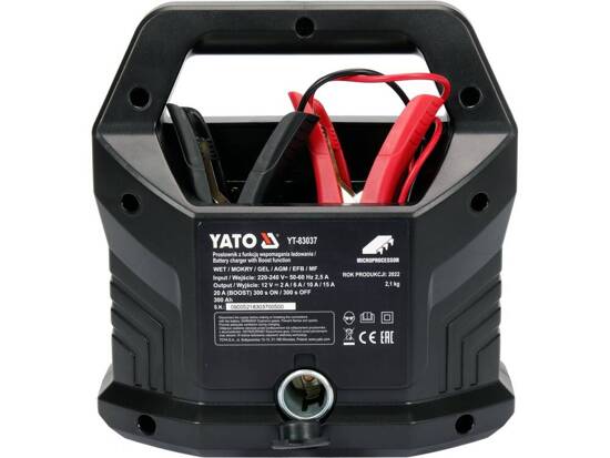Máy nạp ắc quy hiển thị điện tử 12V 20A 300Ah Yato YT-83037 - Ba Lan