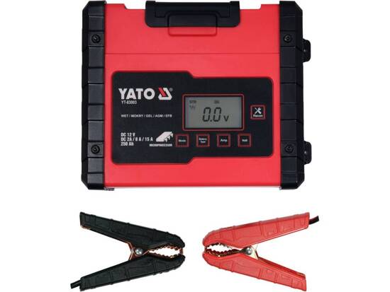 Máy nạp ắc quy hiển thị điện tử 12V 15A 200Ah Yato YT-83003 - Ba Lan