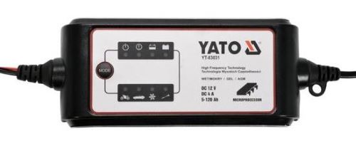 Máy nạp ắc quy hiển thị đèn led 6/12V 4A 120Ah Yato YT-83032 - Ba Lan