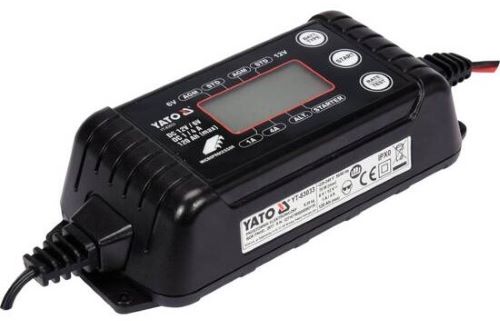 Máy nạp ắc quy hiển thị điện tử 6/12V 4A 120Ah Yato YT-83033 - Ba Lan