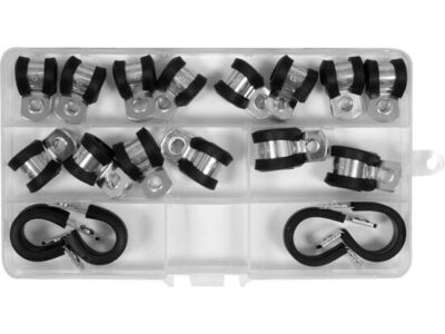 Bộ 18 kẹp mạ kẽm chữ R lót cao su đủ size Yato YT-067833 - Ba Lan