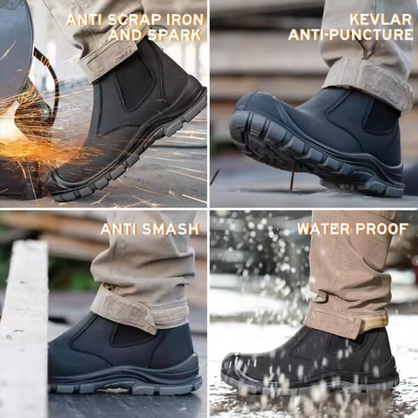 Giày Bảo Hộ Chelsea Cao Cấp Màu Đen Size 39 -45 Yato - Ba Lan