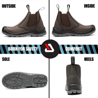 Giày Bảo Hộ Chelsea Cao Cấp Màu Nâu Đậm Size 39 -45 Yato - Ba Lan