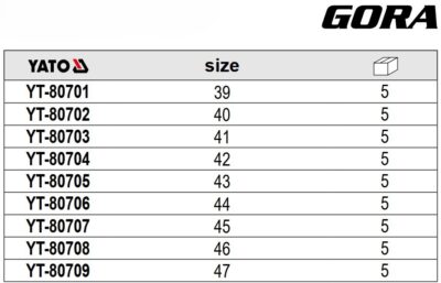 Giày bảo hộ cổ cao dòng GORA S3 Size: 39-47 Yato YT-80701 - Ba Lan
