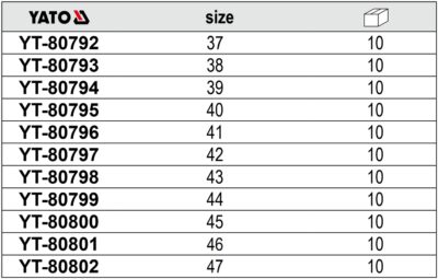 Giày bảo hộ cổ giữa dòng TOLU Size: 37-47 Yato - Ba Lan