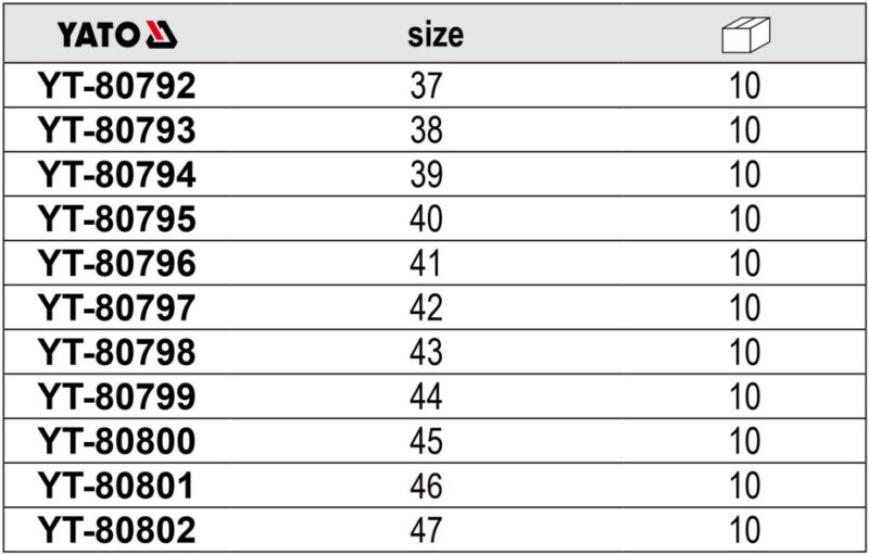 Giày bảo hộ cổ giữa dòng TOLU Size: 37-47 Yato - Ba Lan