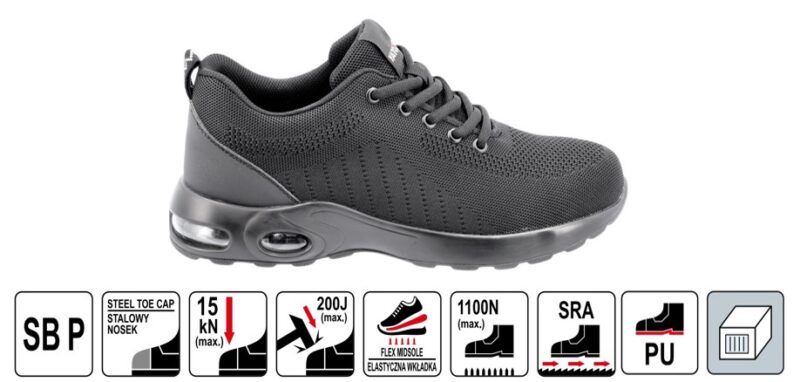 Giày bảo hộ dạng thể thao dòng PACS SBP Size: 36-47 Yato - Ba Lan