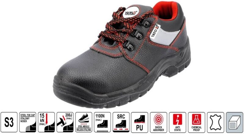Giày bảo hộ thấp cổ dòng PIURA Size:37-47 Yato - Ba Lan