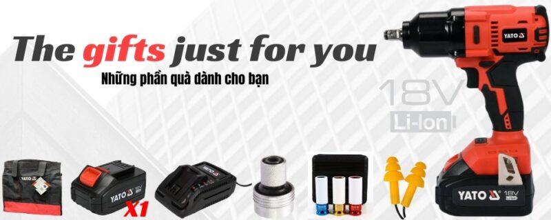 Máy bắn Bulong 1/2" DÙNG PIN 18v 700Nm Yato YT-82806 - Ba Lan