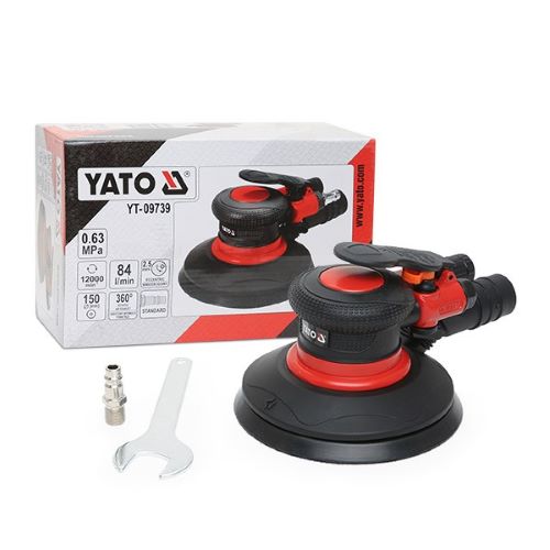 Máy chà nhám hơi quỹ đạo 2.5mm 6" 150mm lệch tâm Yato YT-09739 - Ba Lan