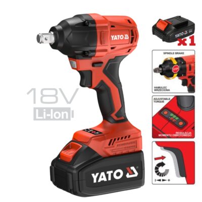 Máy mở Bulong 1/2" 350Nm 1 PIN Yato YT-8277925 x1 4Ah