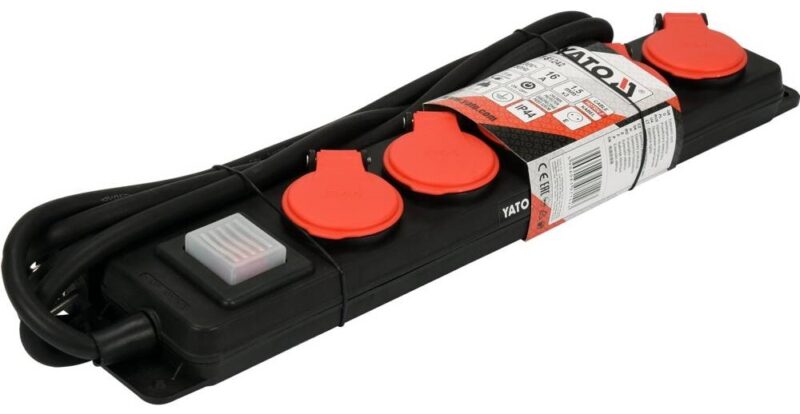 Ổ cắm điện đa năng 5 ổ cắm IP44 5S 3m Yato YT-81242 Ba Lan