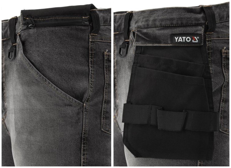 Quần Jean công sở xám đen size: S - 2XL Yato YT-79060 - Ba Lan
