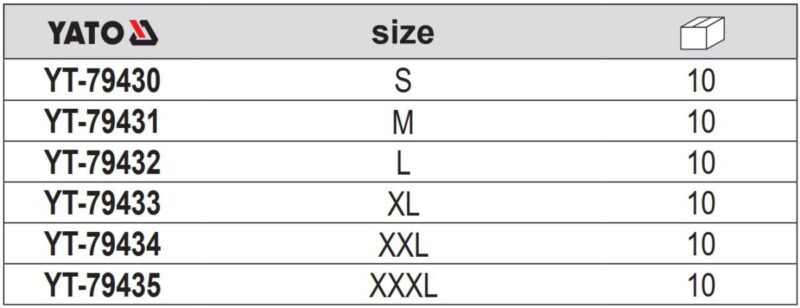 Quần lao động co giãn Onyx size: S đến 3XL Yato YT-79440 - Ba Lan
