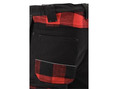 Quần lao động đen viền trắng đỏ size: S - 2XL Yato YT-79360 - Ba Lan