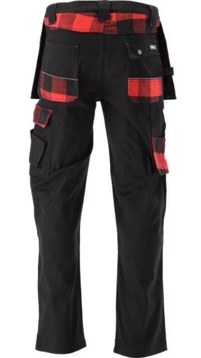 Quần lao động đen viền trắng đỏ size: S - 2XL Yato YT-79360 - Ba Lan
