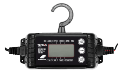 Máy nạp ắc quy hiển thị điện tử 6/12V 4A 120Ah Yato YT-83033 - Ba Lan