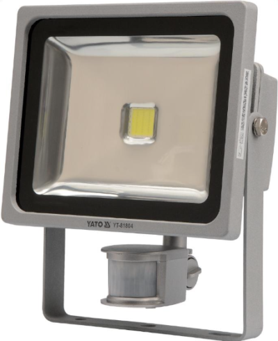 Đèn pha led 30W 1 bóng Led 2100lm có cảm biến chuyển động Yato YT-81804 - Ba Lan