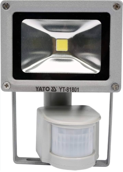 Đèn pha led xoay 10W 1Led 700Lm có cảm biến Yato YT-81801 - Ba Lan