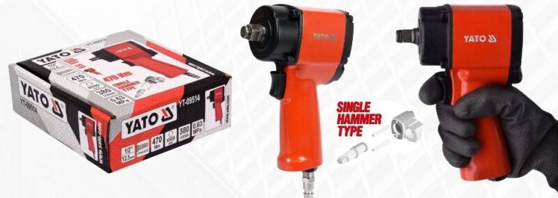 Súng bắn bulong khí nén 1/2' 470Nm Yato YT-09514 - Ba Lan