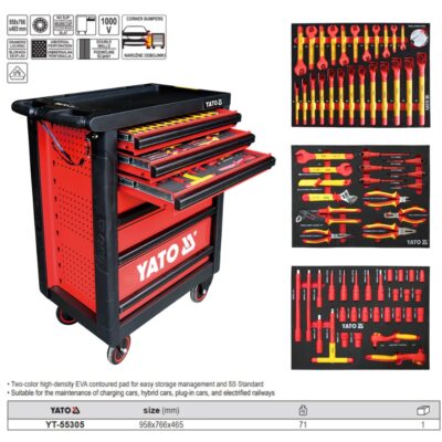 Tủ đồ nghề sửa chữa cách điện 1000V VDE Yato YT-55305