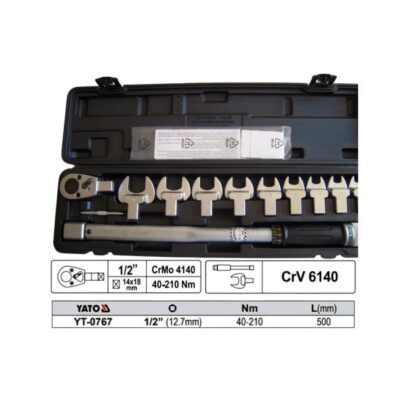 Bộ cờ lê lực đầu cờ lê rời 1/2" 11 chi tiết 13-30mm Yato YT-0767 - Ba Lan