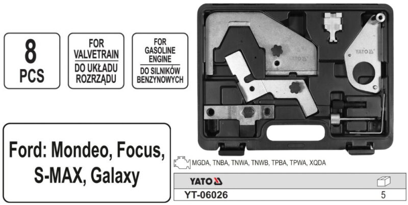 Bộ dụng cụ canh chỉnh thời điểm đánh lửa xe Ford 8 chi tiết Yato YT-06026 Ba Lan