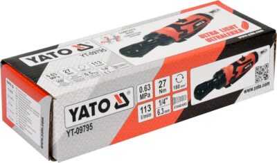 Súng vặn tay ngang khí nén 1/4" 27Nm vỏ Composite Yato YT-09795 - Ba Lan