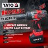 Máy mở Bulong 1" 2300NM DÙNG PIN 18V Yato YT-828079 Ba Lan