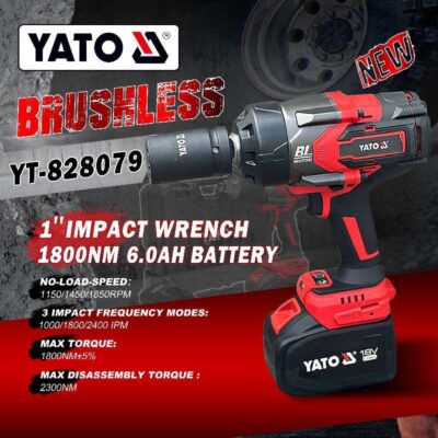 Máy mở Bulong 1" 2300NM DÙNG PIN 18V Yato YT-828079 Ba Lan