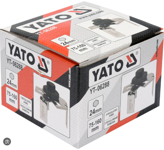 Vam nắp bình xăng 3 chân 75-160mm Yato YT-06288 - Ba Lan