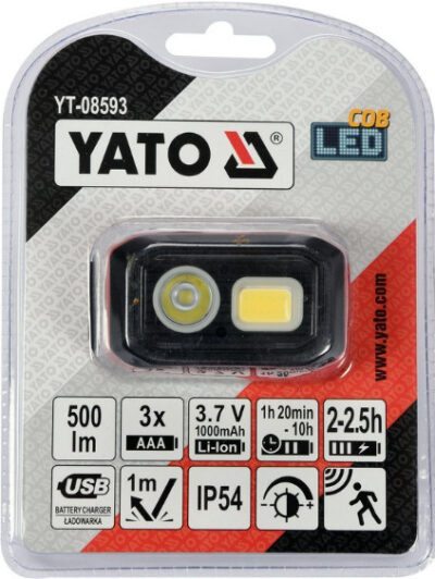Đèn 500LM cảm biến chuyển động Yato YT-08593 - Ba Lan