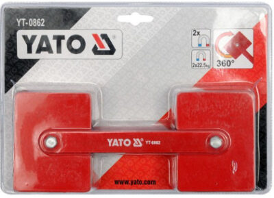 Bộ 2 ke góc nam châm hàn lực hút 22.5kg xoay 360° Yato YT-0862 - Ba Lan