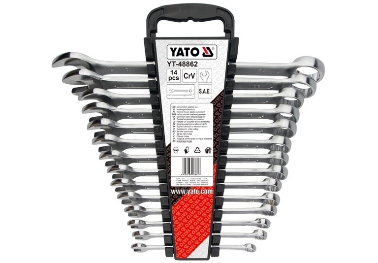 Bộ cờ lê vòng miệng hệ inch 14 chi tiết Yato YT-48862 Ba Lan
