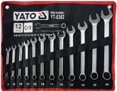 Bộ cờ lê vòng miệng 12 chi tiết 8-24mm YATO YT-0362