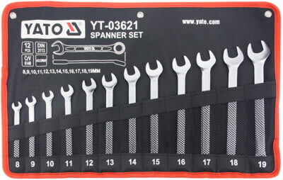 12 cái Bộ cờ lê vòng miệng hệ mét 8-19mm YATO YT-03621