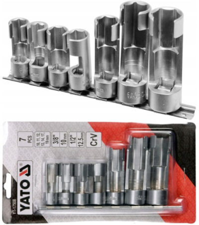 Bộ tuýp 3/8" 1/2" tháo cảm biến Oxy 7 chi tiết Yato YT-17508 - Ba Lan