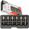 Bộ 6 khẩu 3/8" nhổ ốc bulong hỏng 2-10mm đảo chiều Yato YT-0623 - Ba Lan