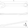 Cờ lê vòng miệng (Lẻ) bóng mờ hệ Mét từ 34mm- 65mm Yato YT-00760