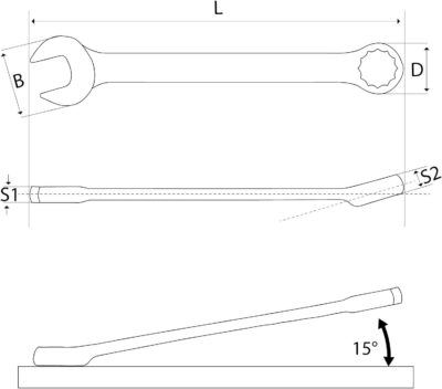 Cờ lê vòng miệng (Lẻ) bóng mờ hệ Mét từ 34mm- 65mm Yato YT-00760