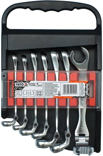 Bộ cờ lê lắc léo 2 đầu miệng 7 chi tiết Từ 8-17mm YATO YT-0190