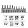 Bộ tuýp mũi hoa thị 1/4" 3/8" 12 chi tiết Yato YT-04331 - Ba Lan