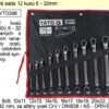 Bộ 12 cờ lê 2 đầu vòng mờ 6-32mm Yato YT-0398 - Ba Lan