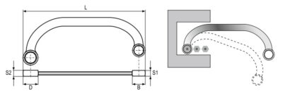 Cờ lê bán nguyệt 2 đầu vòng 10x12mm đến 19x22mm Yato - Ba Lan