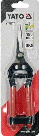 Kéo thu hoạch hoa quả 185mm mũi thẳng cong Yato YT-8817 - Ba Lan