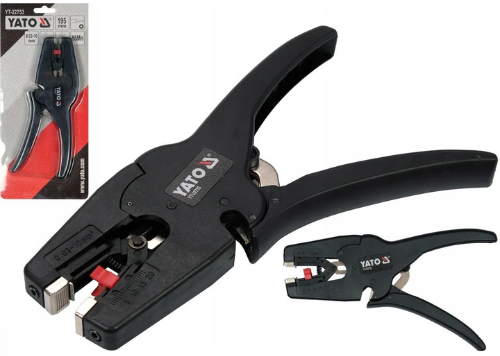 Kìm tuốt dây điện mỏ quạ tự động 0.03-10mm2 AWG32-8 195mm Yato YT-22753 - Ba Lan